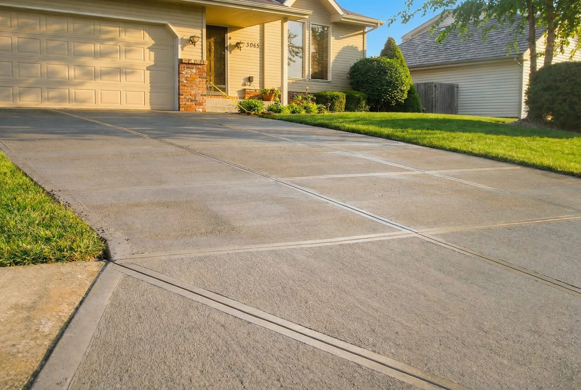 New concrete driveway in Omaha